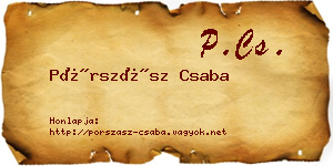 Pórszász Csaba névjegykártya